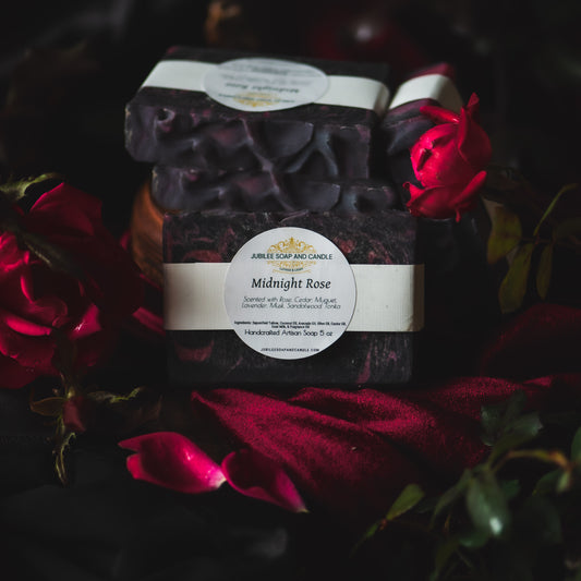 The Midnight Rose- Artisan Crafted Tallow & Goat Milk Soap
